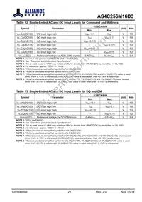 AS4C256M16D3-12BINTR Datasheet Page 22