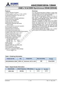 AS4C256M16D3A-12BANTR Datasheet Page 2