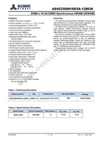 AS4C256M16D3A-12BCNTR Datasheet Page 2