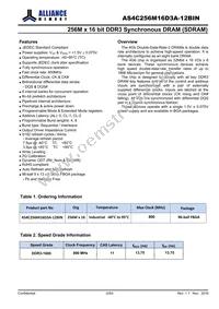 AS4C256M16D3A-12BINTR Datasheet Page 2