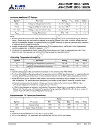 AS4C256M16D3B-12BINTR Datasheet Page 16