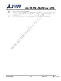 AS4C256M16D3L-12BINTR Datasheet Page 20