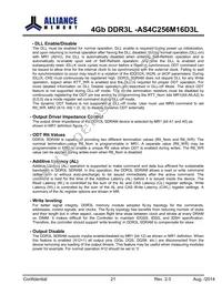 AS4C256M16D3L-12BINTR Datasheet Page 21