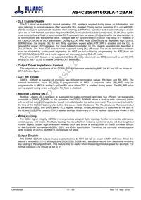 AS4C256M16D3LA-12BAN Datasheet Page 17