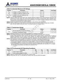 AS4C256M16D3LA-12BCNTR Datasheet Page 21