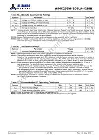 AS4C256M16D3LA-12BINTR Datasheet Page 21