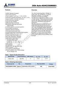 AS4C256M8D3-12BANTR Datasheet Page 2
