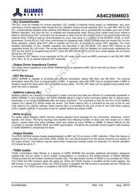 AS4C256M8D3-15BCN Datasheet Page 17