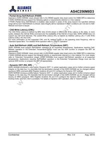 AS4C256M8D3-15BCN Datasheet Page 19