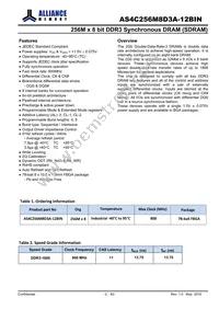 AS4C256M8D3A-12BINTR Datasheet Page 2