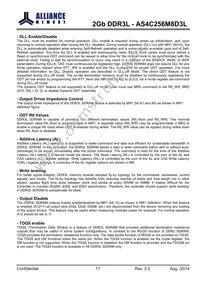 AS4C256M8D3L-12BINTR Datasheet Page 17