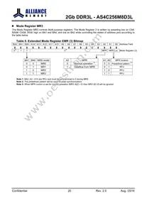 AS4C256M8D3L-12BINTR Datasheet Page 20