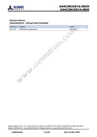 AS4C2M32D1A-5BINTR Datasheet Cover