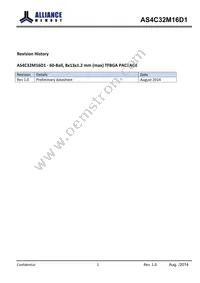 AS4C32M16D1-5BINTR Datasheet Cover