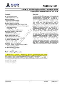 AS4C32M16D1-5BINTR Datasheet Page 2
