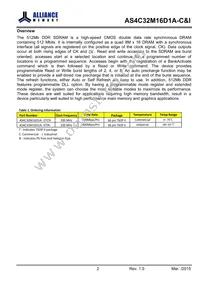 AS4C32M16D1A-5TINTR Datasheet Page 3