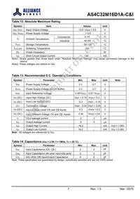 AS4C32M16D1A-5TINTR Datasheet Page 12