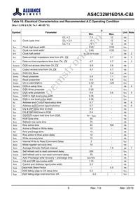 AS4C32M16D1A-5TINTR Datasheet Page 14