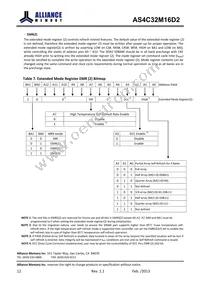 AS4C32M16D2-25BIN Datasheet Page 12