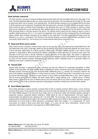 AS4C32M16D2-25BIN Datasheet Page 17