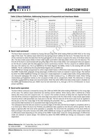 AS4C32M16D2-25BIN Datasheet Page 18