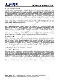 AS4C32M16D2A-25BANTR Datasheet Page 16