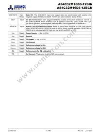 AS4C32M16D3-12BINTR Datasheet Page 7