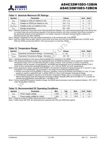 AS4C32M16D3-12BINTR Datasheet Page 21