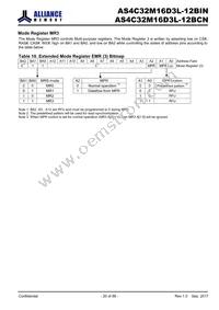 AS4C32M16D3L-12BCN Datasheet Page 20