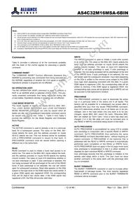 AS4C32M16MSA-6BIN Datasheet Page 12