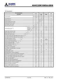 AS4C32M16MSA-6BIN Datasheet Page 16