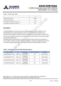 AS4C32M16SA-7TINTR Datasheet Page 4