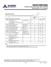AS4C32M16SA-7TINTR Datasheet Page 15