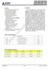 AS4C32M16SB-6TINTR Datasheet Page 2