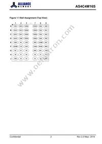 AS4C4M16S-6BINTR Datasheet Page 2