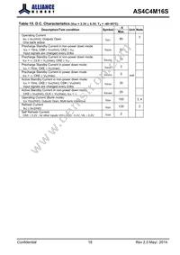 AS4C4M16S-6BINTR Datasheet Page 18
