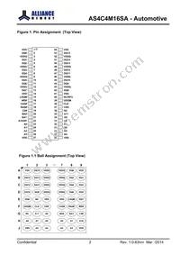 AS4C4M16S-6TAN Datasheet Page 2