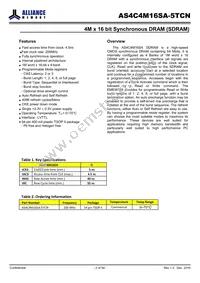 AS4C4M16SA-5TCN Datasheet Page 2