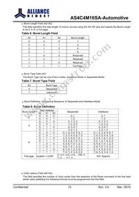 AS4C4M16SA-6BANTR Datasheet Page 14