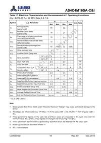 AS4C4M16SA-6BINTR Datasheet Page 20