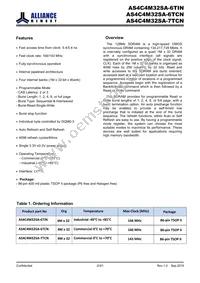 AS4C4M32SA-6TINTR Datasheet Page 2