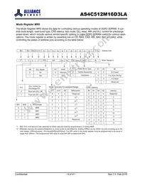 AS4C512M16D3LA-10BIN Datasheet Page 9