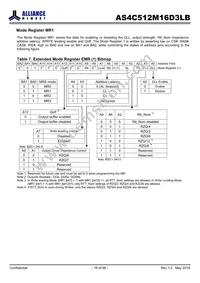 AS4C512M16D3LB-12BCN Datasheet Page 16