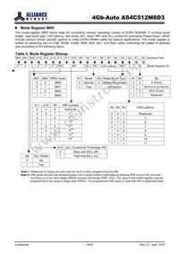 AS4C512M8D3-12BANTR Datasheet Page 14