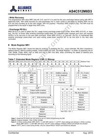 AS4C512M8D3-12BINTR Datasheet Page 16