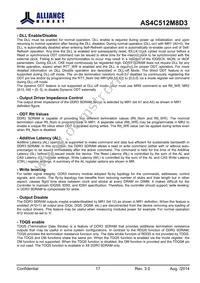 AS4C512M8D3-12BINTR Datasheet Page 17
