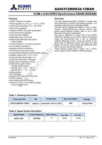 AS4C512M8D3A-12BAN Datasheet Page 2