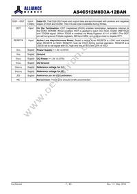AS4C512M8D3A-12BAN Datasheet Page 7