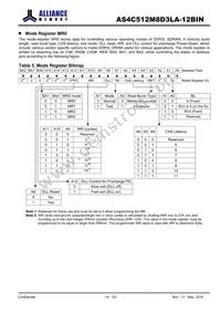 AS4C512M8D3LA-12BINTR Datasheet Page 14