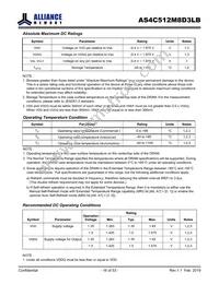 AS4C512M8D3LB-12BAN Datasheet Page 16